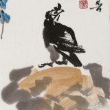 庾超然 四尺三開《紫藤花開》 黃鶴樓書畫院院長