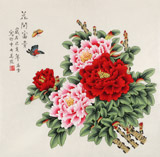 【已售】凌雪 四尺斗方《花開富貴》 北京美協會員