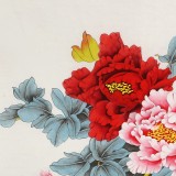 【已售】凌雪 四尺斗方《花開富貴》 北京美協會員