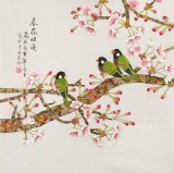 【已售】凌雪 四尺斗方《春花爛漫》 北京美協會員