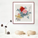 【已售】凌雪 四尺斗方《花開富貴》 北京美協會員