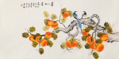 【已售】凌雪 四尺《事事如意》 北京美協會員