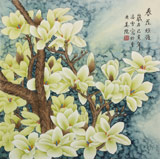 【已售】凌雪 四尺斗方《春花爛漫》 北京美協會員