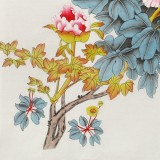 【已售】凌雪 四尺斗方《花開富貴》 北京美協會員