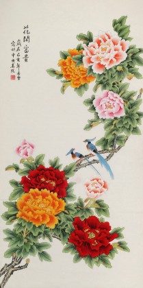 【已售】凌雪 四尺《花開富貴》 北京美協會員