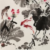 王寶欽 四尺《荷香圖》當代花鳥牡丹畫名家（詢價）