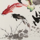 王寶欽 四尺斗方《荷趣》當代花鳥牡丹畫名家（詢價）