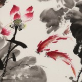 王寶欽 四尺《荷香圖》當代花鳥牡丹畫名家（詢價）