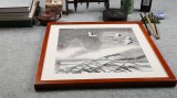 訂制 | 何一鳴 《云鶴游天》 實木畫框 高透有機玻璃 53×53cm (成品)