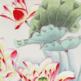 【已售】凌雪 四尺斗方《荷香萬里》 北京美協(xié)會員