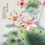 【已售】凌雪 四尺斗方《荷香萬里》 北京美協(xié)會員