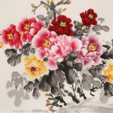王偉寧 小六尺《花香醉人》 青年書畫才俊 河南美協會員