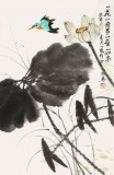 【已售】何一鳴 四尺三開《一花一世界》