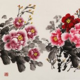 王偉寧 小六尺《花開富貴》 青年書畫才俊 河南美協會員