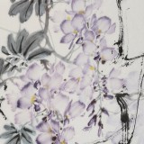 【已售】陳薪名《紫氣東來》 第六屆全國花鳥畫展金獎獲得者