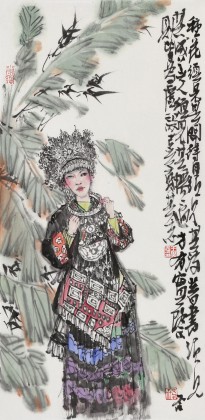 王其志 《芭蕉少女》  中美協(xié)會員 江蘇贛榆美協(xié)副主席
