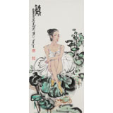 【已售】王其志 《青荷之舞》  中美協會員 江蘇贛榆美協副主席