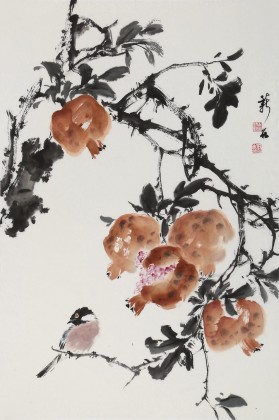【已售】陳薪名《笑口常開(kāi)》 第六屆全國(guó)花鳥(niǎo)畫(huà)展金獎(jiǎng)獲得者