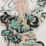 【已售】王其志 《青荷之舞》  中美協(xié)會員 江蘇贛榆美協(xié)副主席