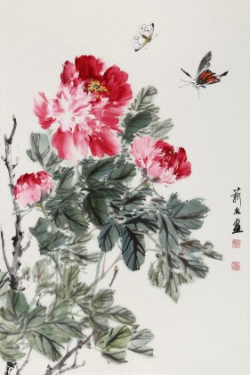 【已售】陳薪名《花開(kāi)富貴》 第六屆全國(guó)花鳥(niǎo)畫(huà)展金獎(jiǎng)獲得者