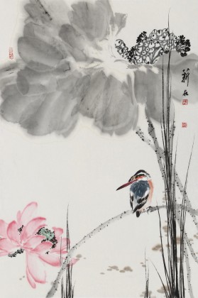 陳薪名《荷花清翠圖》 中美協(xié)會員 第六屆全國花鳥畫展金獎(jiǎng)獲得者