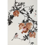 【已售】陳薪名《笑口常開》 第六屆全國花鳥畫展金獎獲得者