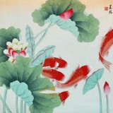 【已售】凌雪 四尺《年年有余》 北京美協會員