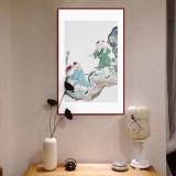 曹建濤 四尺三開(kāi)《獻(xiàn)壽圖》 獨(dú)具特色水墨人物畫(huà)家