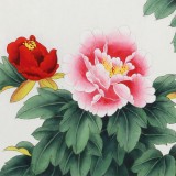 【已售】凌雪 四尺斗方《花開富貴》 北京美協會員