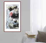 【已售】何一鳴 三尺《荷鶴二仙同高潔》