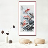 【已售】梁景欣 四尺《九龍獻瑞》 青大美院學院派畫家
