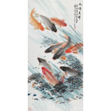 梁景欣 四尺《九順呈祥》 青大美院學(xué)院派畫家