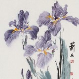 【已售】陳薪名《紫羅蘭》 第六屆全國花鳥畫展金獎獲得者