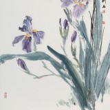 【已售】陳薪名《紫羅蘭》 第六屆全國花鳥畫展金獎獲得者
