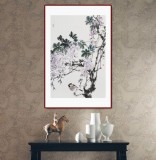 【已售】陳薪名《紫氣東來》 第六屆全國(guó)花鳥畫展金獎(jiǎng)獲得者