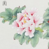 【已售】凌雪 四尺斗方《花好月圓》 北京美協會員