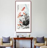 【已售】梁景欣 四尺《連年有余》 青大美院學(xué)院派畫家