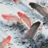【已售】梁景欣 四尺《九龍獻瑞》 青大美院學院派畫家