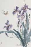 【已售】陳薪名《紫羅蘭》 第六屆全國花鳥畫展金獎獲得者