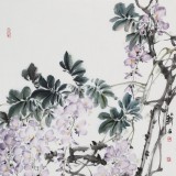 【已售】陳薪名《紫氣東來》 第六屆全國(guó)花鳥畫展金獎(jiǎng)獲得者