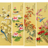 【已售】凌雪 四條屏《春夏秋冬》 北京美協會員