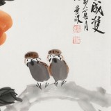 【已售】梁景欣 三尺斗方《好事成雙》 學院派畫家