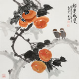 【已售】梁景欣 三尺斗方《好事成雙》 學院派畫家