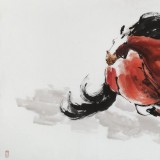 【已售】何一鳴 四尺《馬馳祥云起》 冰雪畫派畫家 師從于志學