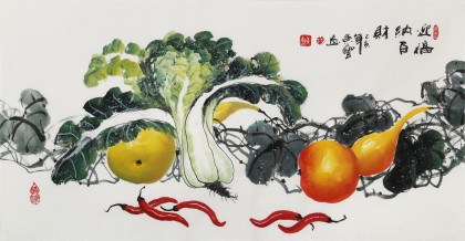 黃藝 三尺《迎福納百財(cái)》