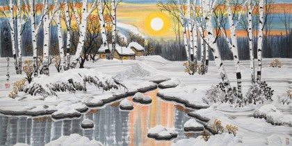 何一鳴 四尺《瑞雪豐年》 冰雪畫派畫家 師從于志學(xué)
