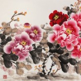 【已售】王偉寧四尺《花開富貴》 青年書畫才俊 河南美協會員