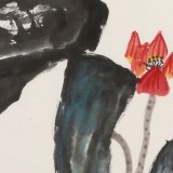 王永剛 四尺《荷塘鵝戲圖》 國家一級美術師（詢價）