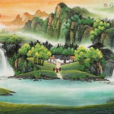 【已售】吳東 小六尺《旭日東升》 著名易經風水畫家