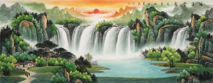 【已售】吳東 小六尺《鴻運(yùn)當(dāng)頭》 著名易經(jīng)風(fēng)水畫家